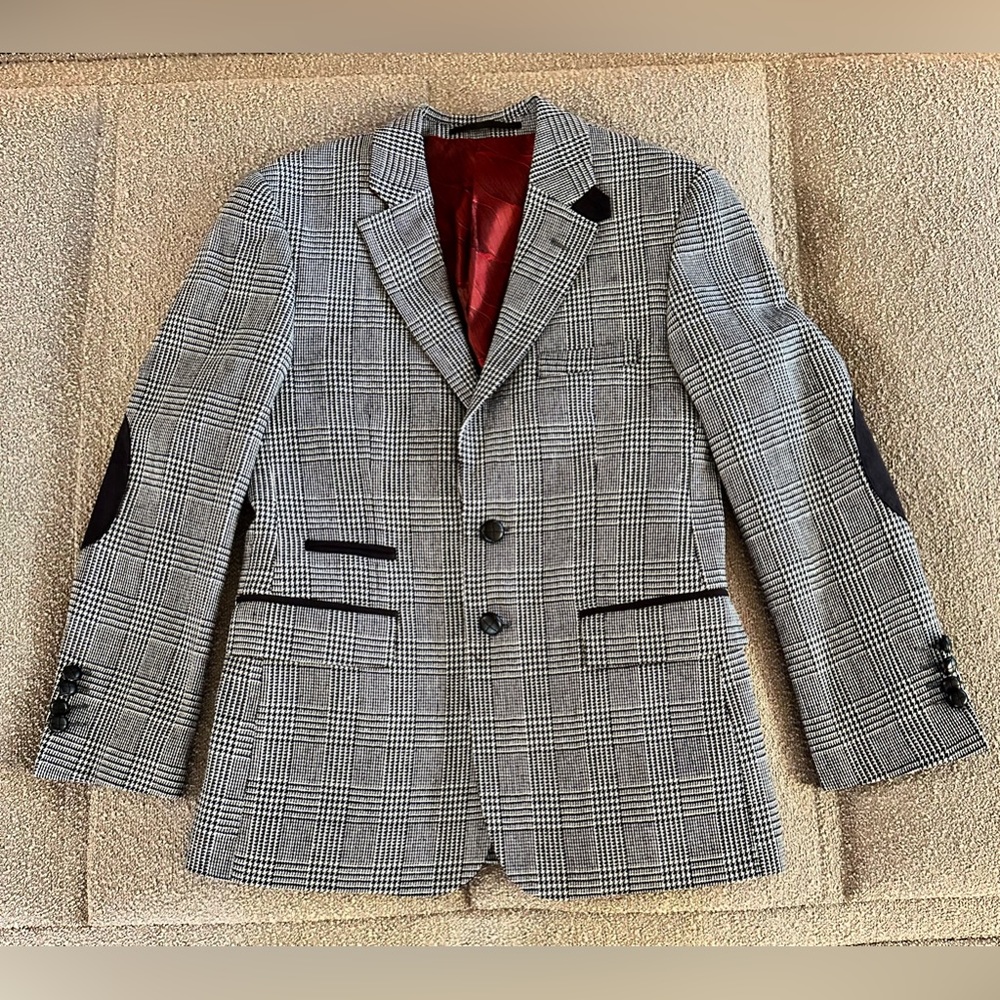 A.X.N.Y. American Exchange New York Boy’s Prince of Wales Plaid Sports Coat 14